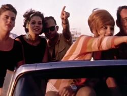 Spectators eagerly await liftoff of Project Mercury Atlas 6 Stock Footage