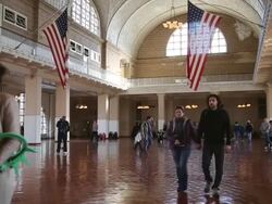 Ellis Island Re-Opens To Public One Year After Hurricane Sandy Stock Footage