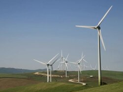 Wind turbines in Andalusia, Spain Stock Footage