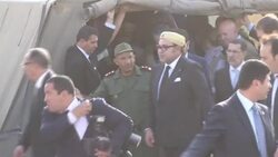 CLEAN : Morocco king visits Syrian refugee News Clip