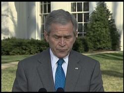 President Bush comments on proposed surveillance legislation News Clip