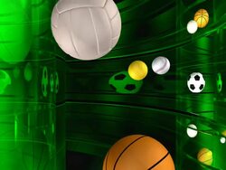 HD Sport balls #1 green Stock Footage