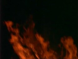 Fire - bonfire at night, MCU Stock Footage