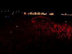 W/S EXT Concert Crowd Night Stock Footage