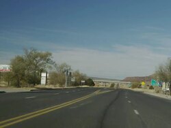 MS TS View of route sixty six passing through city / Seligman, Arizona, USA  Stock Footage