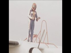 SYND 23 8 80  STUNTMAN TO CROSS ATLANTIC OCEAN STANDING ON WINGS OF PLANE News Clip