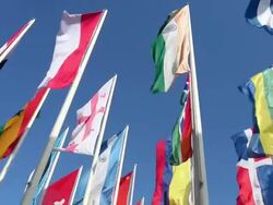 various country flags Stock Footage