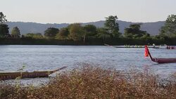 Long boat racing Stock Footage