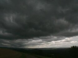 WS T/L View of storm clouds / Kirf, Rhineland-Palatinate, Germany Stock Footage