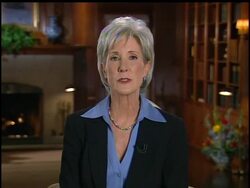 In the Democratic response to President Bush's State of the Union, Kansas Governor Kathleen Sebelius sounds a note of cooperation. She expresses hope that Bush's final year in office would be marked by a new spirit of bipartisanship on issues such as the economy and health care News Clip