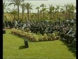 Bush and Mubarak comment on peace talks News Clip