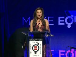 SPEECH - Daphne Zuniga at Equality Now's "Make Equality Reality" Event Stock Footage