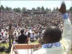 Prime Minister Tsvangirai at MDC rally News Clip
