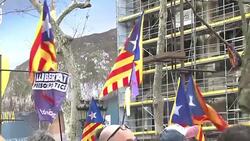 CLEAN : Protests in Barcelona after ex Catalan leader Puigdemont arrest News Clip