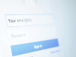 Login Screen on Website Stock Footage