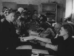 Post War Germany's ration system Stock Footage