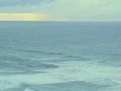 WS PAN Waves crashing against coast at Twelve Apostles battered / Port Campbell, Victoria, Australia Stock Footage
