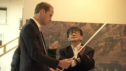 HRH Prince William in Ishinomaki visits Newspaper Exhibition News Clip