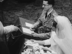 King Baudouin marries Dona Fabiola Stock Footage