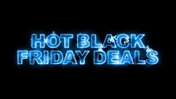 Hot Black Friday Deals Text on Fire Stock Footage