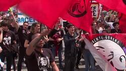 Madrid protest to mark international workers day Instructional Video