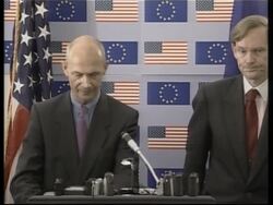 Talks between US and EU trade officials, briefing News Clip