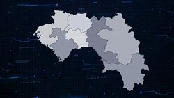 Guinea network map Stock Footage