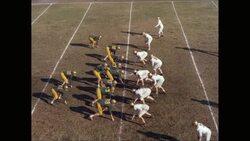 WS TS HA American football players at line of scrimmage / United States Stock Footage