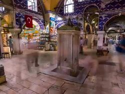 Water fountain at Grand Bazaar Stock Footage