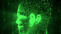 Binary Head Loop in green Stock Footage