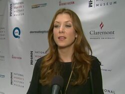 INTERVIEW: Kate Walsh on voting and women at NWHM & Hollywood Stars Celebrate Jennifer Newsom & Dolores Huerta Stock Footage