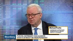 German CDU's Michael Fuchs on ECB, U.S.-German Trade News Clip
