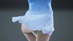 SLO MO TU Female skater performing a back scratch spin Stock Footage