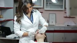 Mending patient's teeth Stock Footage