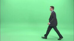 MS, Businessman walking in studio Stock Footage