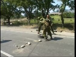 WRAP Russ troops on move, Abkhazia border, checkpoints, reax News Clip