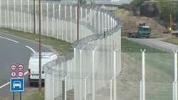 Security fencing around the port of Calais News Clip