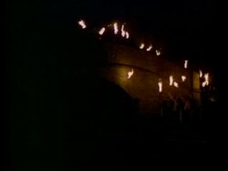The days before Health and Safety, fire, fireworks, sparklers, Wales, UK 1971 Stock Footage