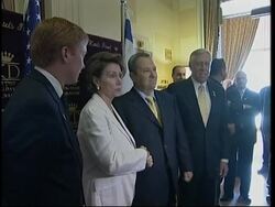 Israeli cabinet meets, US Speaker Pelosi meets Barak News Clip