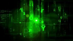 Green Matrix Programming Code Encoding Science and Technology Motion Background Stock Footage