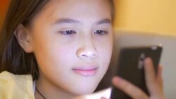 Close up of girl using smart phone Stock Footage