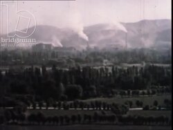 Streams and mountains in the Fergana Valley. Uzbekistan, 1970 Stock Footage