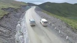 Aerial View of Tibetan Area in Western China Stock Footage