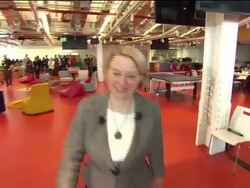 Natalie Bennett walk SUBC on set News Clip
