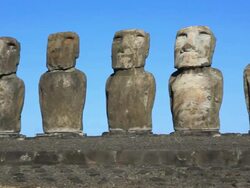 HD video of Moais, Easter Island, Chile Stock Footage