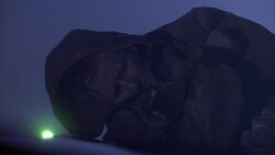 An injured man curls up in a blizzard after a plane crash. Stock Footage