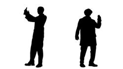 Male drunks with a bottle Stock Footage