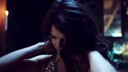 CU Young woman wearing necklace and smiling Stock Footage