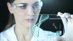 SScientist working at the chemistry laboratory. Stock Footage