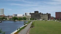 The Milwaukee Skyline (daytime) Stock Footage